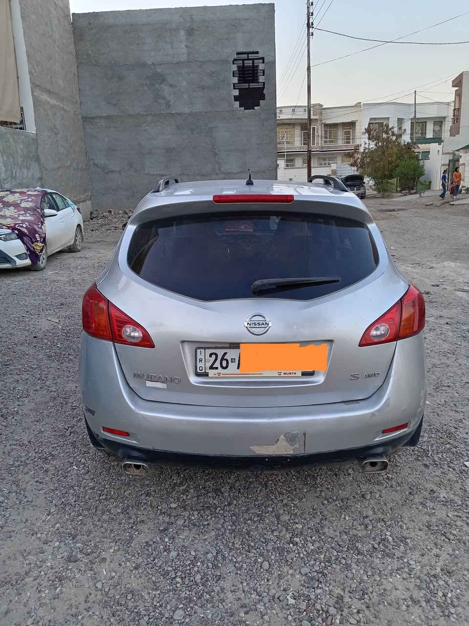 سلام عليكم من رخصت مدير الكروب نيسان مورانو 2009 رقم صلاح الدين انكليزي بسمي محرك وكير مكفول تخم تاير جديد السعر 65 وبيه مجال قليل المكان صلاح الدين سامراء الاتصال *********** مامتواجد عل فيس
