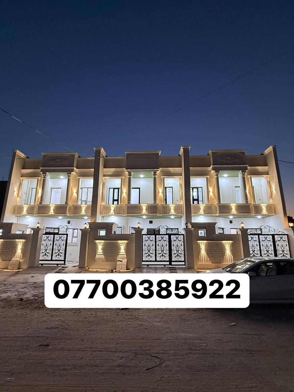 🏡 بسم الله الرحمن الرحيم
للبيع دور توينات عدد (3) – تكريت / الديوم / منطقة التصنيع

✨ تشطيبات حديثة وشغل درجة أولى ✨

📐 المساحة: 100 م²

📏 الواجهة: 6.75 م

📏 النزال: 15 م

🔹 يتكون كل دار من:

* 3 غرف نوم 🛏️

* استقبال

* صالة وسطية

* مطبخ

* 3 مجاميع صحية 🚿

🔹 المواصفات:

* سحب مغربي

* تطريزات وديكورات مميزة

* تشطيبات فاخرة

* مواد بناء وشغل درجة أولى

📍 الموقع: تكريت – الديوم – منطقة التصنيع

📞 للاستفسار والاتصال:

***********

فرصة مميزة للسكن والاستثمار، والعدد محدود. 🏡✔️

