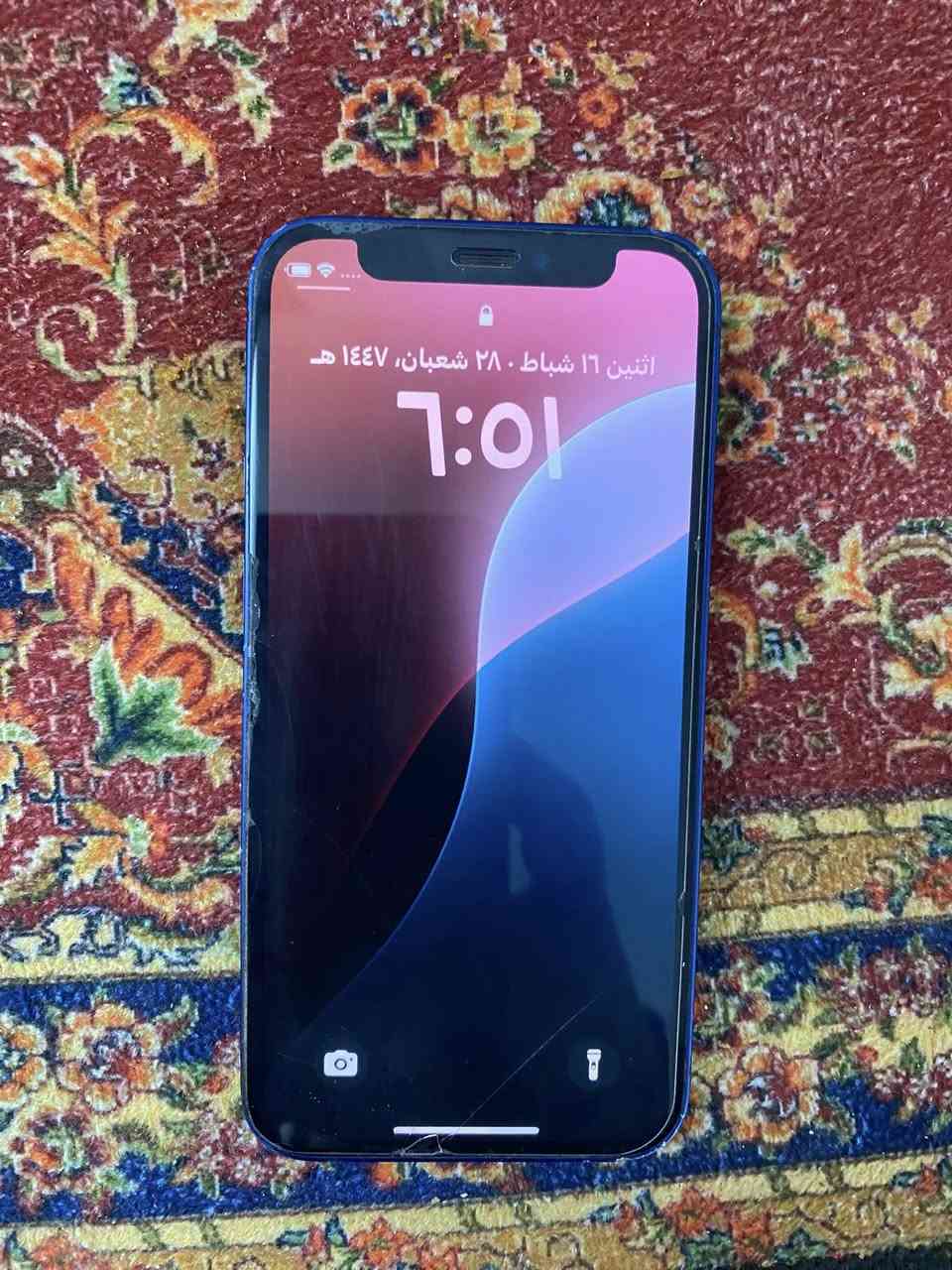 ايفون 12 mine
ذاكرة 128
بطارية وكالة 72
خلل في السماعة الجهاز غير مفتوح 
التواصل ***********
