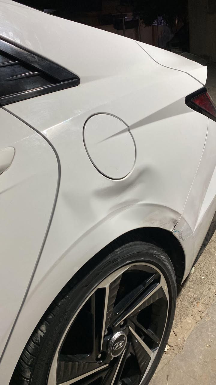 النترا N line 2022 ماشية 80 الف كيلو فول مواصفات معروفة فئتها كفالة كلشي عدى هاي الطخة بعدني مامصلحها صور الحادث موجودة ***********السعر175وبيهة مجال
