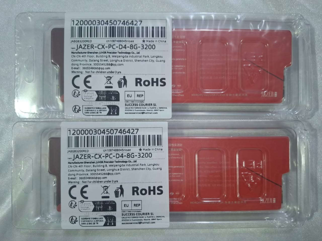 رامات دسكتوب حجم 8X2 تردد 3200 نوع DDR4
كل قطعه حجم 8 جيجا مجموع 16
جديد لوك ع الفحص
السعر 100 الف
يوجد توصيل لكافة المحافظات بغداد, العراق


**إذا كنت صاحب هذا الإعلان وتريد حذفه لأي سبب، رجاءا أرسل رسالة إلى الدعم الفني**