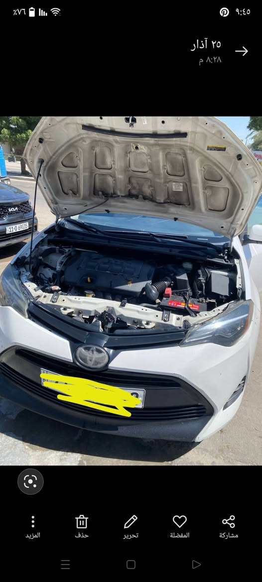 كورلا 2019 وارد امريكي رقم اربيل السعر150 مكان السياره بغداد الدوره ***********
