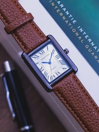 الاناقة والفخامة في ساعة واحدة ⌚️ كارتير رجالي (carter) ✔️السير جلد مط...