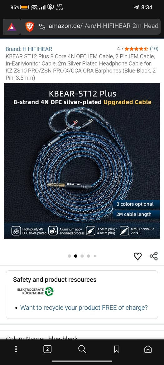 كيبل سماعة iem طول 2 متر 
المنفذ 3.5 ملم

النوع 2pin 0.78mm

ماركة Kbear 

موديل ST12 PLUS-8

السعر 25 الف


**إذا كنت صاحب هذا الإعلان وتريد حذفه لأي سبب، رجاءا أرسل رسالة إلى الدعم الفني**