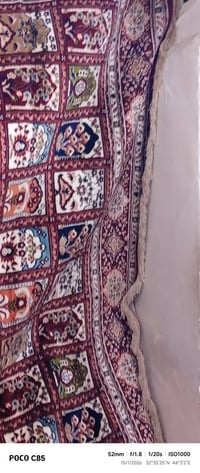 زولية كاشان إيراني • ٣×٤ • اطار جلد