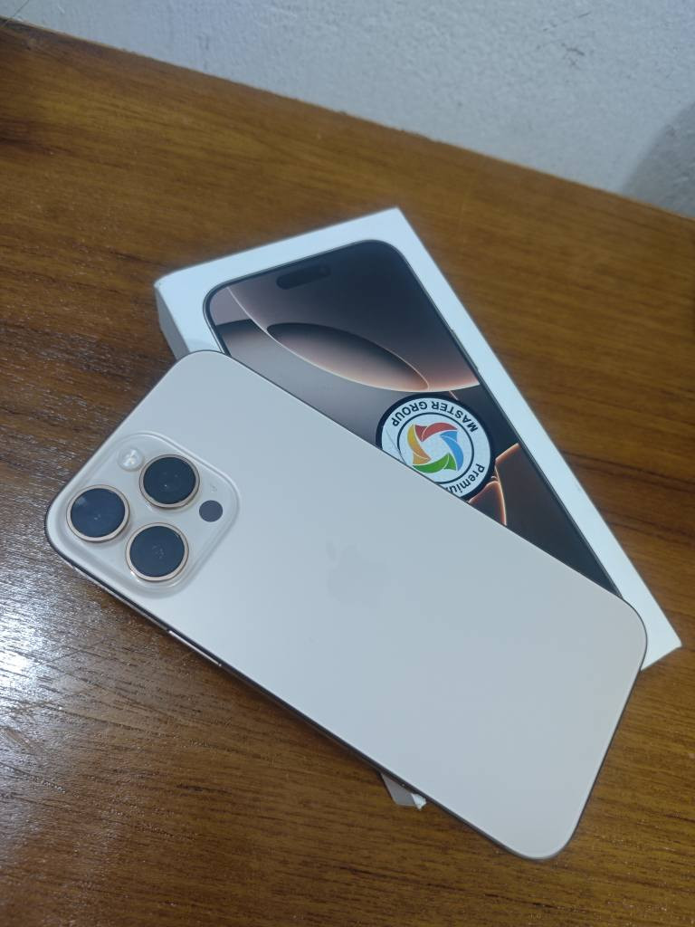 iPhone 16 pro max 
بطاريه 100 مشحون 67
ذاكره 256 
السعر 1550و بي مجال قليل كلش
*********** عمارة, ميسان
