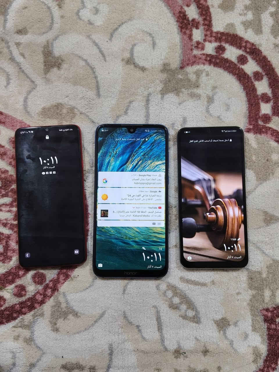 السلام عليكم
ثلاث تليفونات،  النوعية: 
1 Honor 8X Max هونر 8 اكس ماكس،  
2 Huawei Y9S  انباع ⭕
3 Galaxy A20s جلكسي اي 20 اس، 
_________________________________________

تلفونات مال بيت ♕
نضيفات غير مستبدل بيهن شيء (اجهزه ما مفتوحه وقطع بلادية) 

سعر الهاتف الواحد 75 الف دينار
تاخذهن كلهن ب 215 الف دينار 

المكان واسط حي الحكيم مقابيل المخازن الغذائية ⭕

للتواصل على الخاص
 او الاتصال على رقم الهاتف *********** او واتساب
