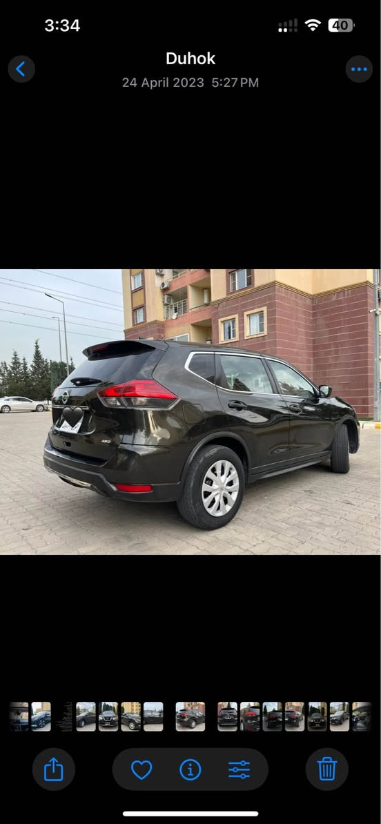 Nissan Rogue 2017 s 
نيسان روج ٢٠١٧ مواصفات s
تحكمات ستيرن شاشة كاميراو تيريد مركزى 
٤ پارچه صبوغه (صقف و صندوخىتوزيك كالبووته )
گير و مكينه به شه رته( ارباكى سوكان شان سيسته مه )
119 هزار مايلا رويشتيه  رقمى نويه 
دهوك  *********** دهوك, العراق
