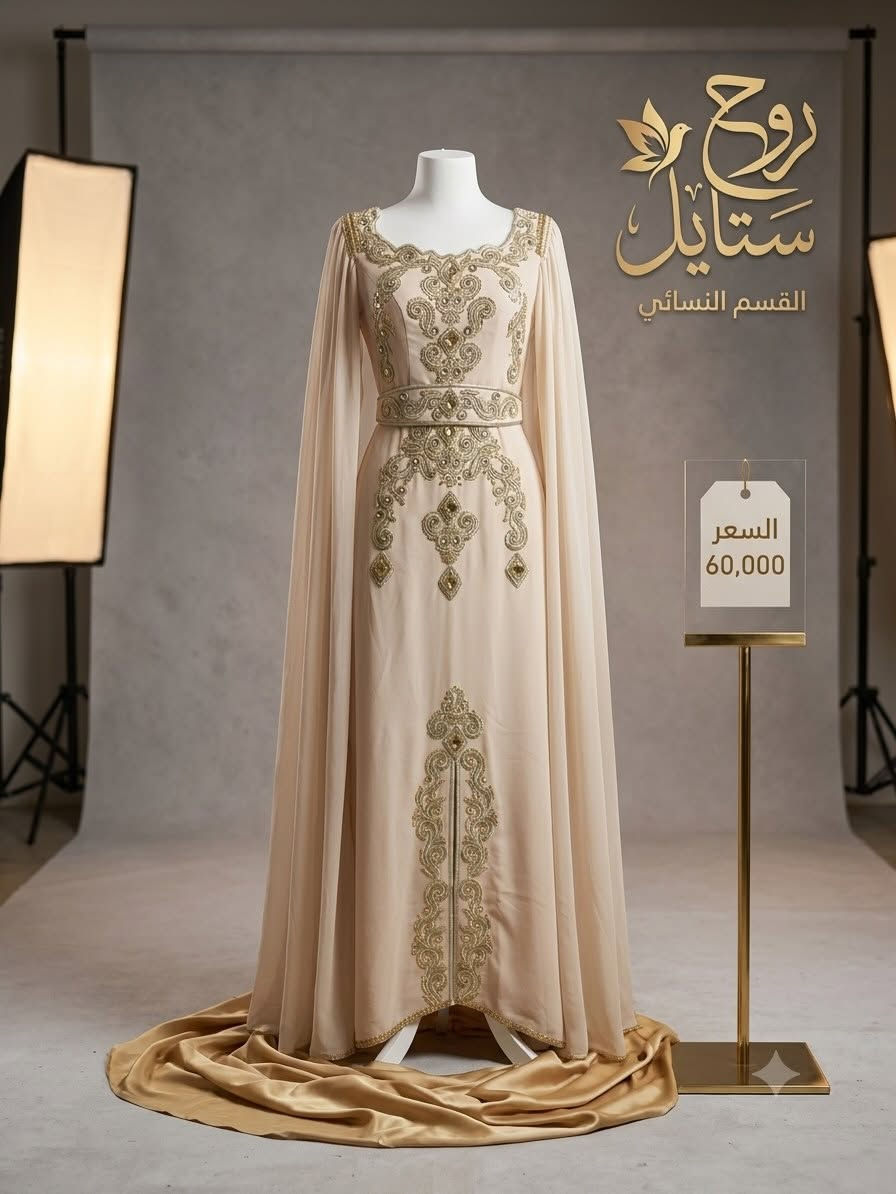 � تألقي بسحر القفطان المغربي مع روح ستايل 💖

✨ وصل حديثاً قفطان مغربي فاخر بتصميم ملكي أنيق يجمع بين الأصالة والفخامة، ليمنحكِ إطلالة راقية تخطف الأنظار في المناسبات والأفراح والسهرات المميزة.

🌸 يتميز بتطريزات فاخرة ولمسات فنية رائعة تعكس جمال التراث المغربي الأصيل، مع خامات مريحة وقصة أنثوية تمنحكِ أناقة استثنائية وحضوراً لا يُنسى.

👑 إذا كنتِ تبحثين عن الفخامة والرقي في إطلالتكِ، فهذا القفطان هو خياركِ الأمثل ليبرز جمالكِ بأناقة ملكية ساحرة.

🛍️ متوفر الآن لدى روح ستايل بأعداد محدودة.

📲 للحجز والاستفسار عبر رسائل الصفحة.
📍 أو زورونا في المحل للاطلاع على أحدث الموديلات.

✨ روح ستايل ✨
أناقة المرأة وفرحة الطفل في مكان واحد

📍 الموصل – حي الحدباء – سايدين الصورة مقابل أسواق أحمد الشيخ

💰 السعر: 60,000 دينار

#روح_ستايل #قفطان_مغربي #قفطان_نسائي #أناقة_وفخامة #أزياء_نسائية الموصل تسوق_الموصل موضة_نسائية إطلالة_ملكية قفطان_فاخر أزياء_مغربية روح_ستايل_النسائي 👑


**إذا كنت صاحب هذا الإعلان وتريد حذفه لأي سبب، رجاءا أرسل رسالة إلى الدعم الفني**