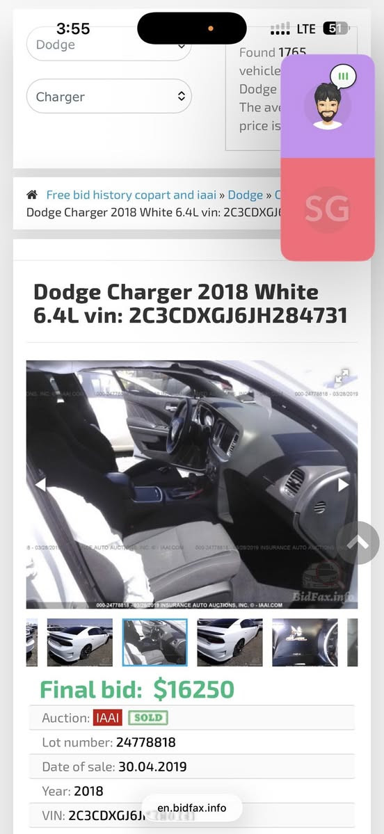 سلام عليكم 
Dodge charger scat pack 🐝 2018🇺🇸سيارة فول مواصفات ما عدا فتحة سيارة بي ١ قطعة صبغ جاملغ امامي بدون دواخل بدون ايرباك سيارة كير محرك حدادية اكسل حجر كلى بشرط  سعر سيارة ١٩٧💣سيارة ماشي ٧٣ ماشي مكان ***********/سيارة اربيل واتساب
