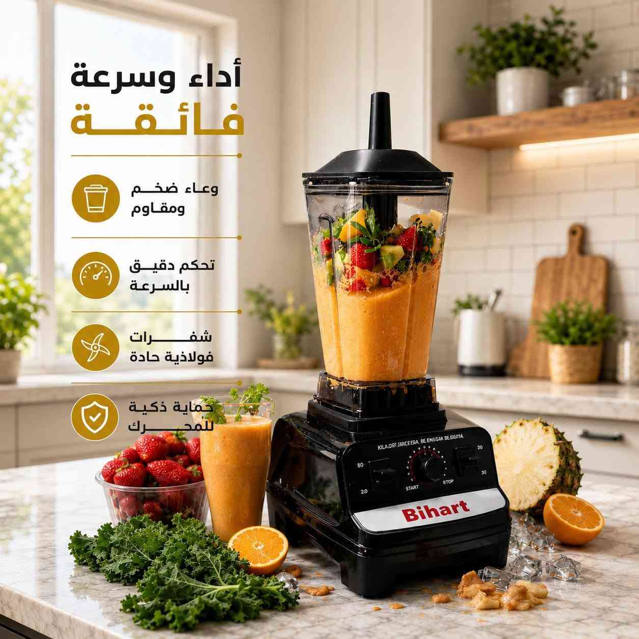 السعر 27 الف وتوصيل مجاني لكل محافظات العراق
✔️🌪️🔥 خلاط Bihart.. القوة اللي ما ترحم!
✔️بقوة 4500 واط، اطحن الثلج والحبوب وحوّلها لمزيج ناعم بثواني 💨
✔️وعاء عملاق 2.5 لتر يكفي العيلة كلها وبضربة وحدة بس 🥛✨
✔️شفرات فولاذية وتحكم دقيق بالسرعة لأداء احترافي ببيتك 🔪⚙️
✔️وحش المطبخ اللي يختصر عليك الوقت! 💪🍹
 #مطبخ #منزلية #مشاهير


**إذا كنت صاحب هذا الإعلان وتريد حذفه لأي سبب، رجاءا أرسل رسالة إلى الدعم الفني**