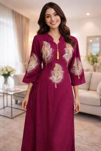 دشداشه نسائي • كشمير ايطالي • مقاسات 2XL-5XL