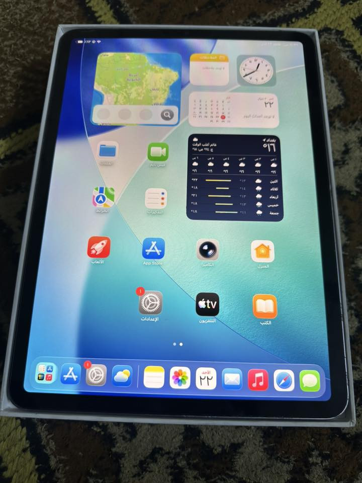 ايباد ١١ برو m2 الجيل الرابع بطارية ٩٠ بلادية موديل ٢٠٢٣ الجهاز مفتوح مصلح قاعدة مال شحن وبي ضرر بل شاصي غير هيج جهاز مكفول وكلة شغال سعرة ٥٨٠ مكاني بغداد الشعب  ***********
