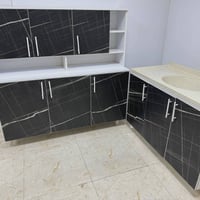 كاونتر MDF • متر ونص • سنك ١م٢٠ مرمر