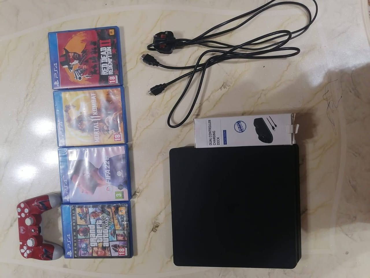 السلام عليكم
بلي فور 4 (سلم) للبيع بي يدة وحده 4اقراص والالعاب الي داخل البلي 3
الاقراص 
RED DEAD REDEMPTION2
MORTAL KOMBAT 11
GTA5
FIFA22 
اما الالعاب الي داخل البلي هي

efootball بيس 2025
فورتنايت 
روبلوكس

مساحته 400 كيكا
ويا قاعده شحن تشحن يدتين سوه
جهاز نضيف ومامفتوح  
السعر 300 وبي مجال 
التواصل خاص ⭐


**إذا كنت صاحب هذا الإعلان وتريد حذفه لأي سبب، رجاءا أرسل رسالة إلى الدعم الفني**