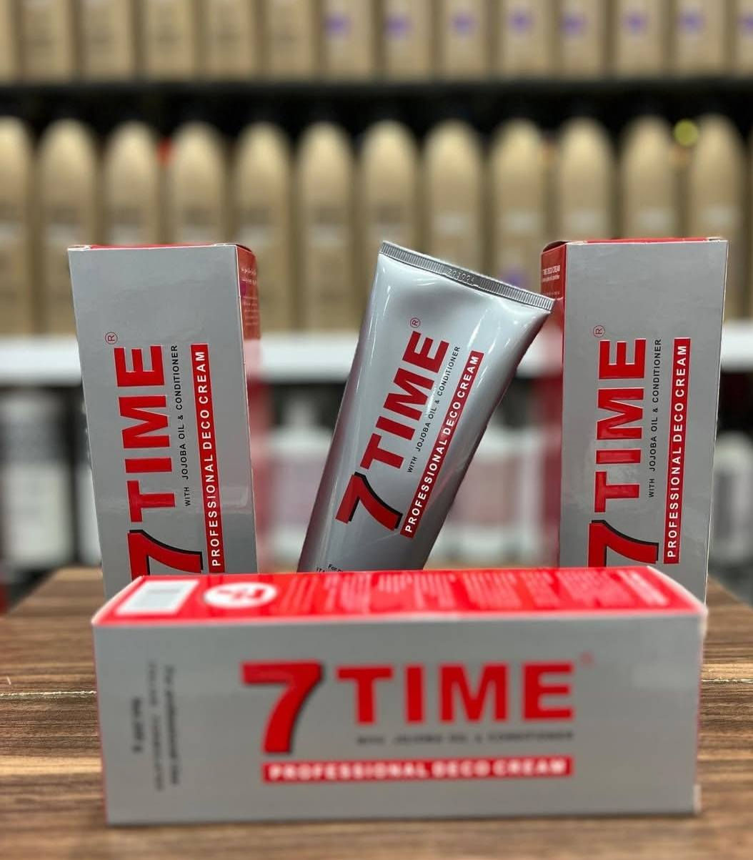 ⚜️ كوزمتك سيدار ⚜️

كريم سحب اللون (Deco Cream) من العلامة التجارية 7Time. هذا المنتج هو بديل لكريم التفتيح أو بودرة الميش (الديكولور)، ويُستخدم لتفتيح لون الشعر بشكل احترافي. 
مميزات المنتج
تركيبة مغذية: يحتوي على زيت الجوجوبا وبلسم لترطيب الشعر وحمايته أثناء عملية التفتيح.
تفتيح آمن: يعتبر خياراً أقل ضرراً من بودرة التفتيح التقليدية، حيث يعمل على تفتيح الشعر بفعالية مع الحفاظ على نعومته.  بتركيبة إيطالية

 يتوفر لدينا جميع انواع العطور و مستحضرات التجميل 
يتوفر توصيل جميع المحافظات 
انستا a.1.0.19
تيك توك a.1.0.10
العنوان : النجف قرية الغدير سنتر القرية مقابل ابن جريو
الرقم : ***********
