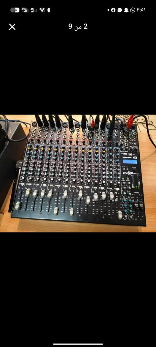 مكسر اصلي باور كل خط 750 واط للبيع مستخدم السعر 500 دولار 
هذا الجهاز هو مكسر صوت احترافي من طراز Montarbo MC-R16FX. 

يحتوي على 16 قناة صوتية (12 مدخل ميكروفون و 4 مدخل ستيريو).

مزود بمعالج تأثيرات صوتية مزدوج (Dual FX).

يتضمن مخرج USB لتسجيل وبث الصوت عبر الكمبيوتر.

يحتوي على إيكولايزر (EQ) للتحكم في الترددات ومخارج للمراقبة (Monitor).


**إذا كنت صاحب هذا الإعلان وتريد حذفه لأي سبب، رجاءا أرسل رسالة إلى الدعم الفني**