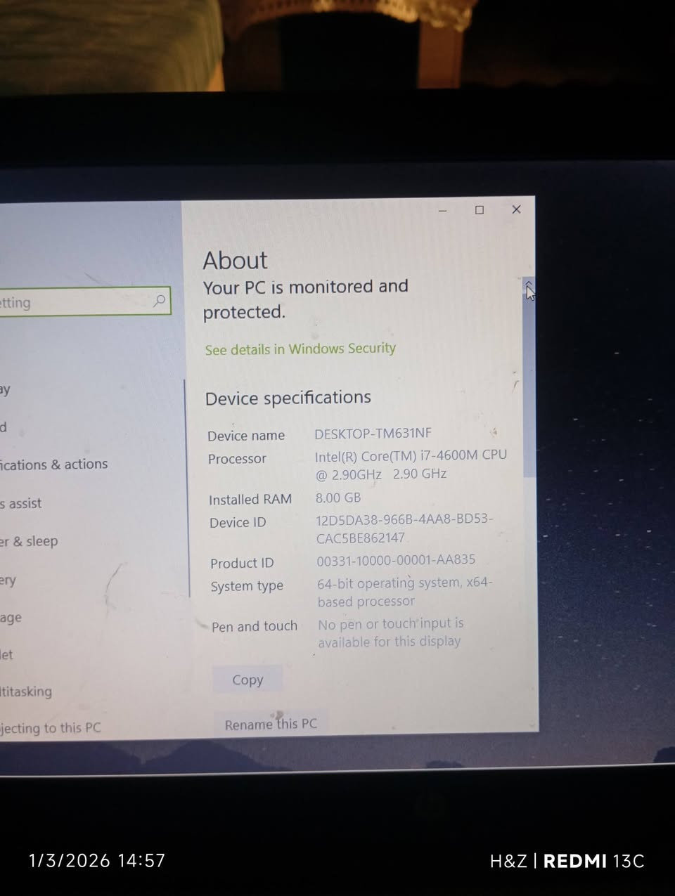 لابتوب hp للبيع Cor  i7 نظيف شحن فول ضمان بطاريه واي فاي سيدي نظام وندوز 10 السعر 150 مكان ناصريه ***********
