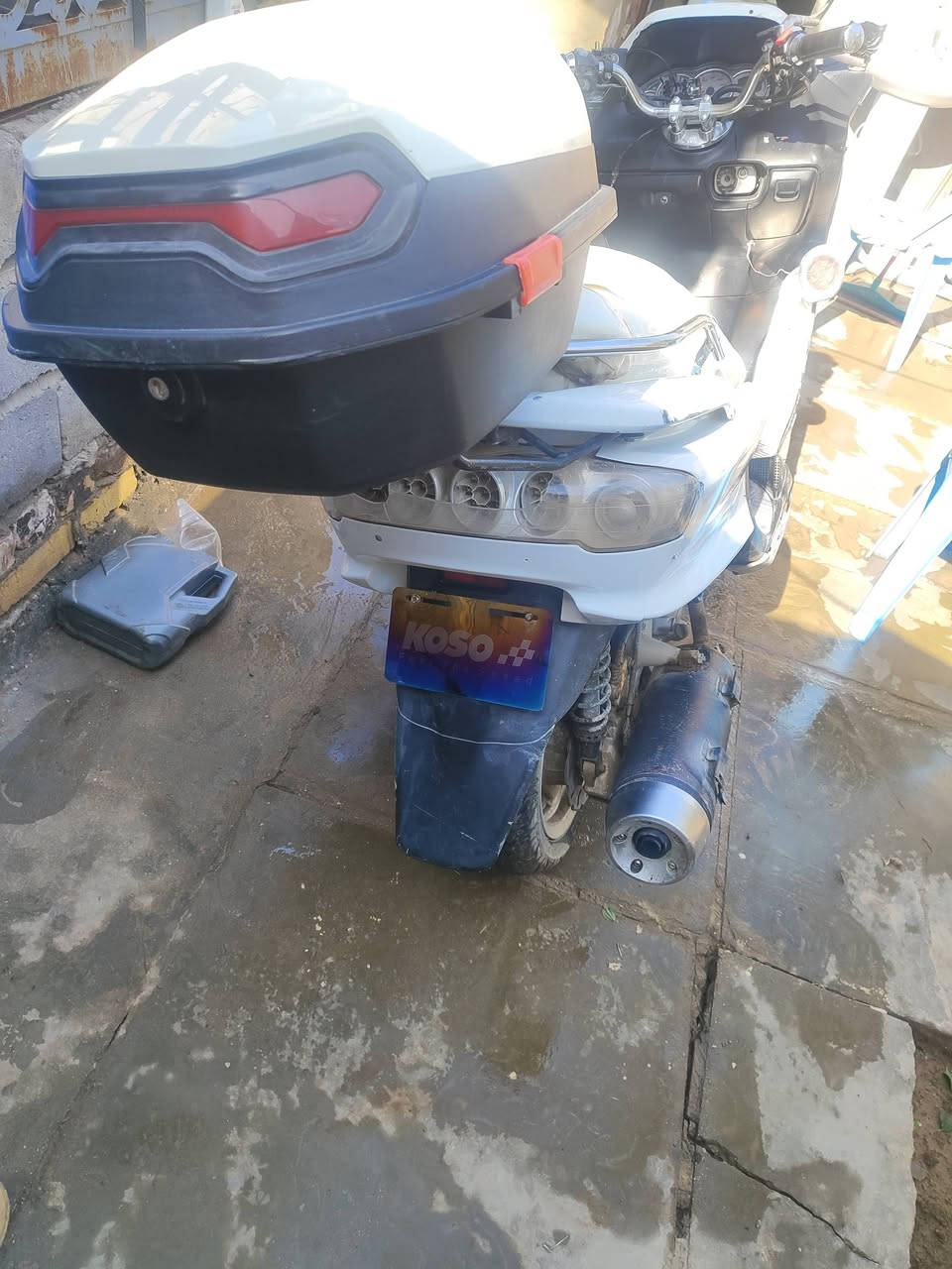 دراجة ماجستا دبل رون ياباني
محرك 250 مفتوحه 
كهربائيات شغالة ماعدا الهورن وتك من الاشاير يعلك مرات
باتري جديد بريك بس الامامي شغال الدراجة خير من الله نكرة سلف شلعه قوية بس تحتاج ترتيبات بالكفر اوراق موجوده دبل جكمجة تراي للبصرة دراجة كلش قوية بيه جهاز انذار السعر 375 
العنوان بابل القاسم قريب على مديره الشرطة للاستفسار *********** بي واتساب
