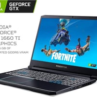 متوفر لابتوب بكارت 1660ti من شركة acer  مواصفات: معالج i7 جيل تاسع  را...