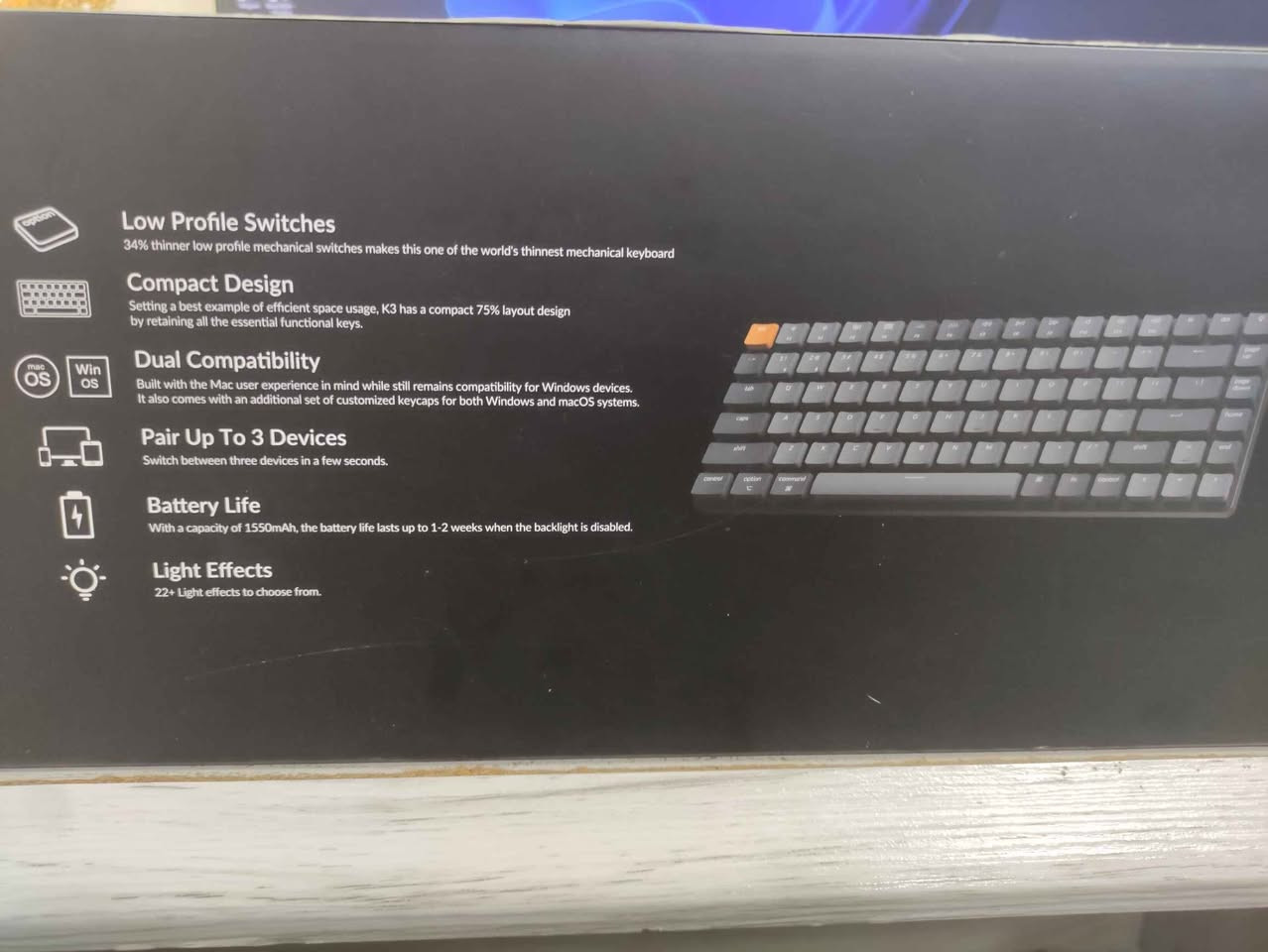 Keychron K3 white backlight Red switch Bluetooth
وەکو نوێ وایە و تەنیا مانگێک بەکارهاتووە
مثل الجديد و مستخدم شهر فقط رانية, السليمانية


**إذا كنت صاحب هذا الإعلان وتريد حذفه لأي سبب، رجاءا أرسل رسالة إلى الدعم الفني**