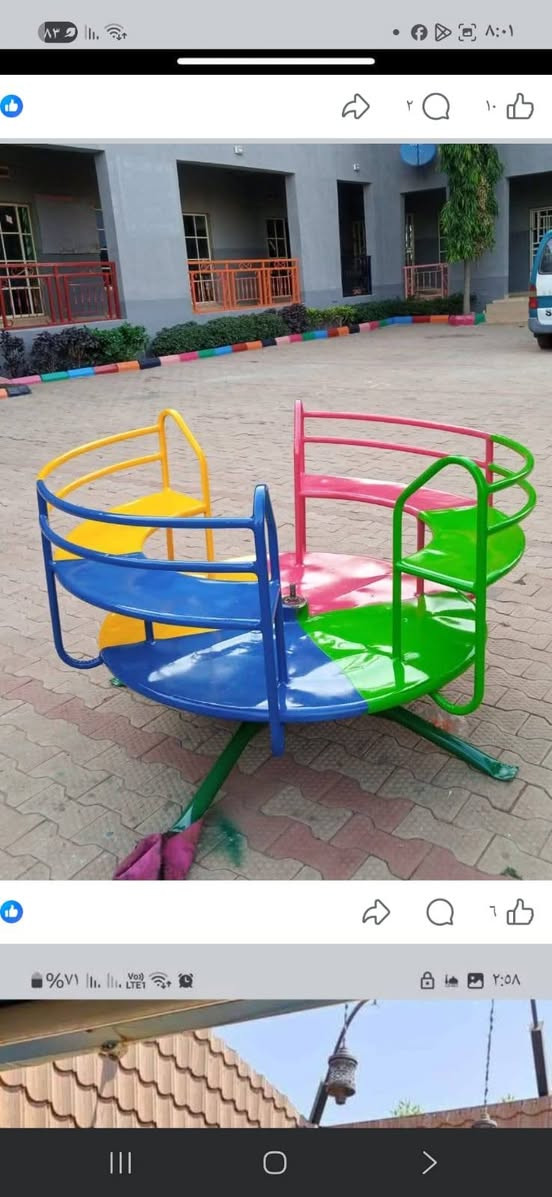 متابعينا الكرام يسر معمل الماهر للأنشاءات المعدنيه 
عن تقديم اجمل واحدث موديلات ألعاب الاطفال 
مراجيح.....فرارات....زحليكان...ديلاب هواء... شوايات 
مظلات...سقائف مسابح وكل ماتحتاجون للمزارع والشاليهات 
وتجهيز دوائره الدوله والحدائق العامه ...ورياض الاطفال
كل ماعليك هو الاتصال على الرقم ***********
بأدارة الاستاذ ماهر ابو محمد
بغداد الشعب منطقة السريدات عل شارع العام
