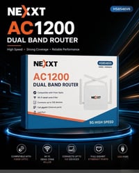 راوتر NEXXT • واي فاي ٥ AC1200 • ٤ منافذ جيجابت