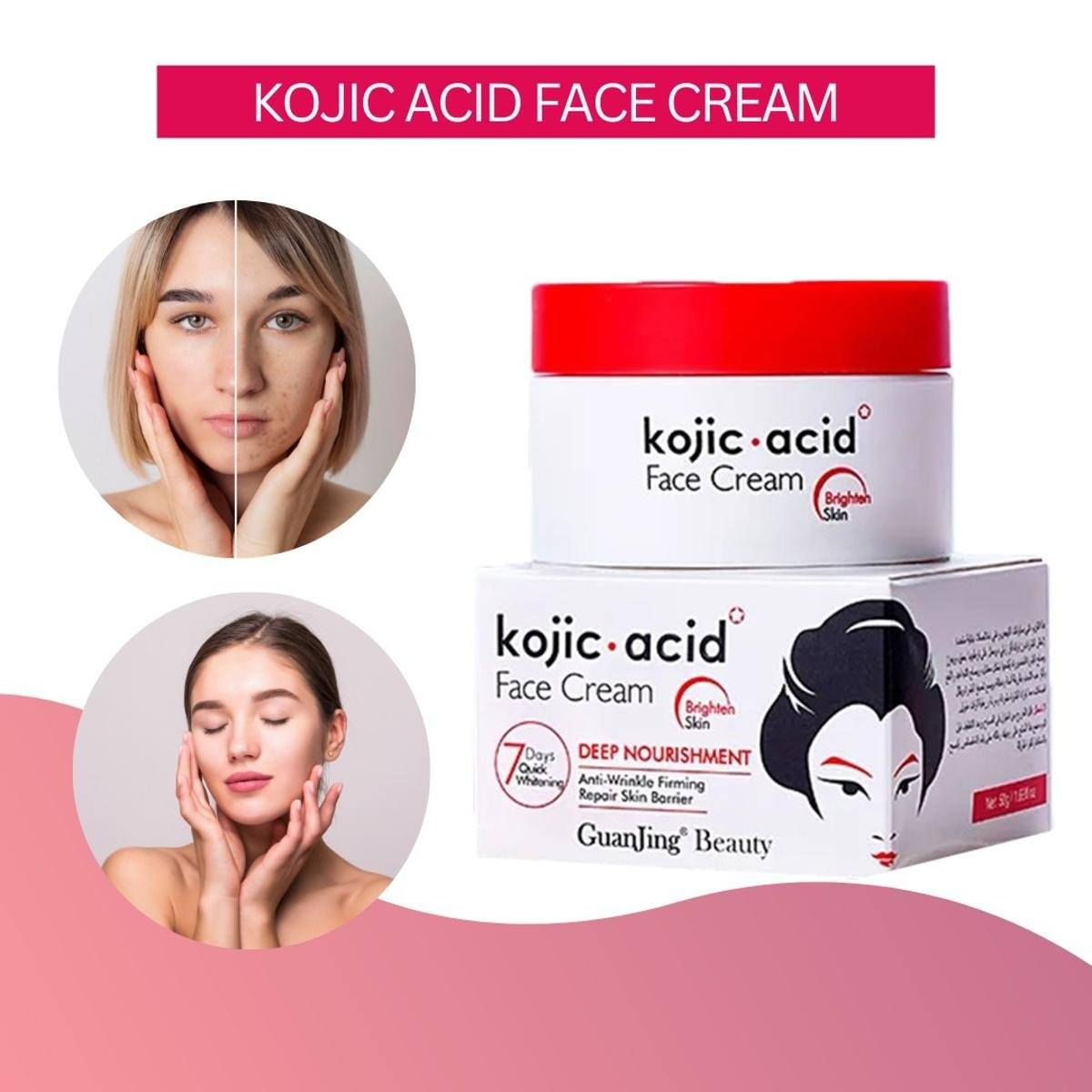 Kojic Acid Face Cream – كريم كوجك أسيد للوجه
كريم عناية للوجه من Guanjing Beauty، مذكور على العبوة أنه يساعد على ترطيب وتغذية البشرة مع عناية بمظهر التجاعيد وشدّ البشرة.

سعر الدرزن 35 الف فقط 🔥🔥💙 روابطنا الرسمية 💙
━━━━━━━━━━━━━━━
🔹 قناتنا على التليجرام
💙 https://t.me/cnvxhkkgfjlkfshklmklljfcjllhgfhk
━━━━━━━━━━━━━━━
🔹 صفحتنا على الفيسبوك
💙 https://www.facebook.com/share/1CspoQ6L4S/
━━━━━━━━━━━━━━━
🔹 حسابنا على الانستغرام
💙 https://www.instagram.com/e_o_p.90?igsh=MTk4eGduOWVvdW1ydQ==
━━━━━━━━━━━━━━━
✨ نورتونا بكل مكان ✨


**إذا كنت صاحب هذا الإعلان وتريد حذفه لأي سبب، رجاءا أرسل رسالة إلى الدعم الفني**