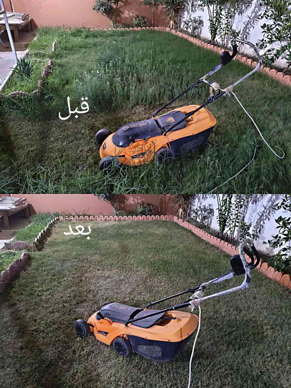 (سلام عليكم ورحمة الله وبركاته)
يوجد مكينه  قص حدائق اجيك ليم  باب البيت الاتصال  
 اسيا (***********)
 زين (***********)   
وسعر حسب حجم الحديقه (وجوامع مجانا) 
       (بإداره ايمن)
         وسلامتكم
