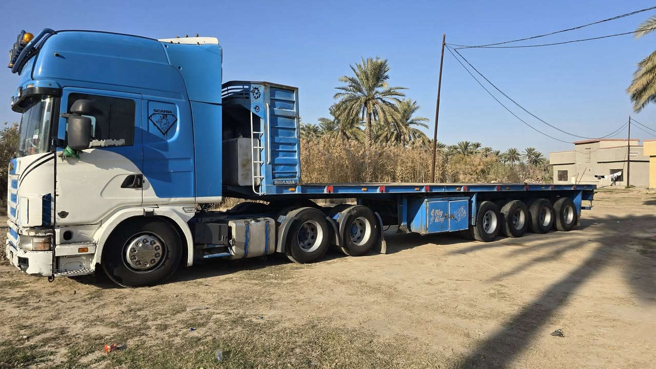 سلام عليكم البيع سكانيا 2004 سحال خلفي المكينه 8 كير 900 3×3 /جاهزه العمل /مكان الحله / مكلف بالنشر اتصال ع رقم  ***********
