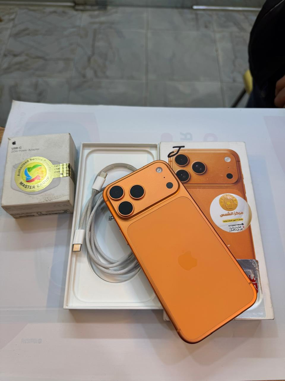 ايفون 17 برو ماكس 256
شريحة الاكترونيا 
بطارية 100‎%‎
نضافة 100‎%‎
مشحون 57 مرة
اخو الجديد 
بعدة بلضمان 11 شهر
من الشركة
كامل ملحقات الاصلية
السعر مناسب 
***********
العنوان القطاع شارع السوك مجاور عوينات الكرار 
مركز الشمس
