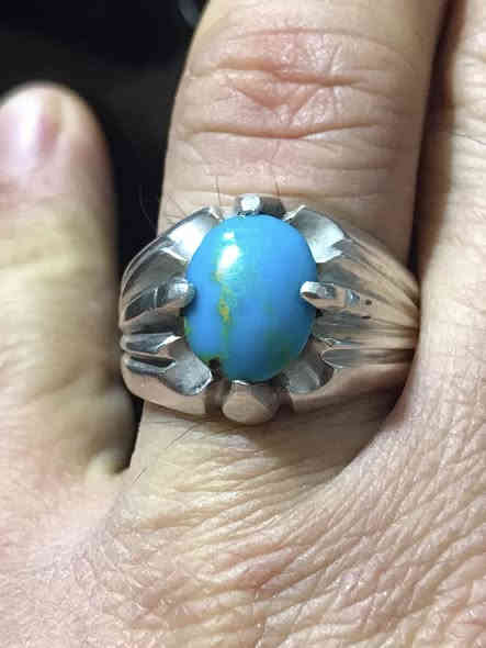 فيروزي نيشابوري صياغه يدويه ثقيله قياس الخاتم 23 التواصل خاص او ***********
