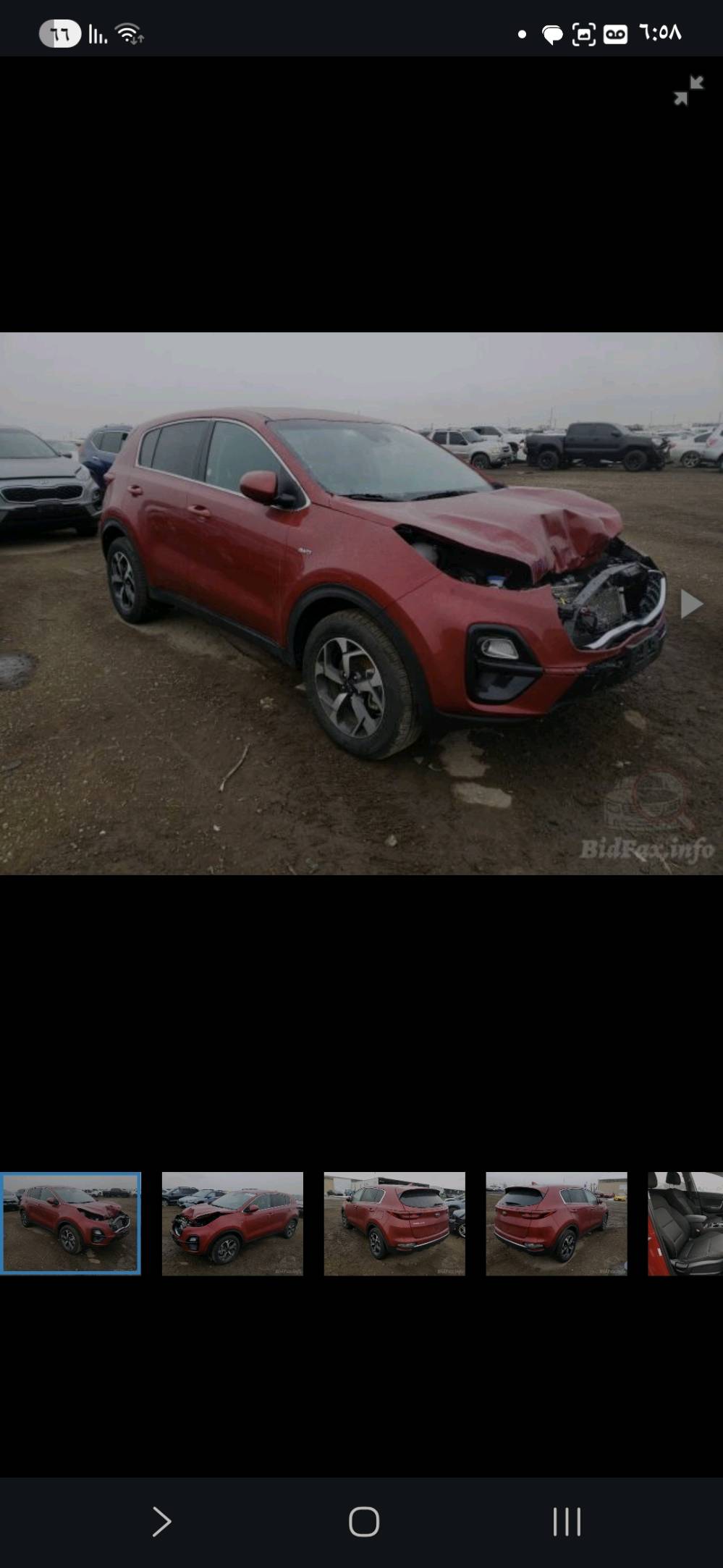 سبورتج أمريكي موديل 21 حادث بنيد فقط بدون ايرباك رقم كربلاء انكليزي 