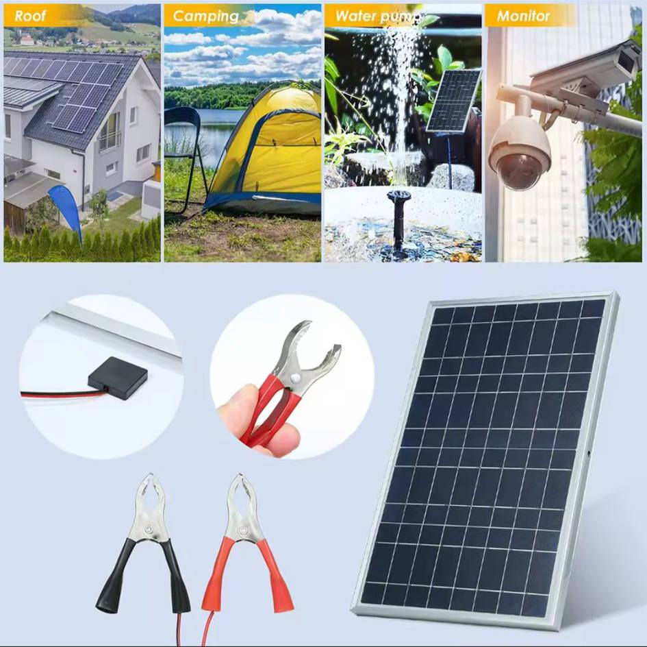 لوح طاقه شمسيه : Solar Panel  Shunmaii
الوصف التفصيلي:
10 واط 12 فولت اللوحة الشمسية الضوئية عدة USB ميناء الضوئية قوة البنك عدة تحكم لوحة طاقة شمسية للمنزل/التخييم في الهواء الطلق/RV/سيارة
الميزات:
مواد عالية الجودة: تم تصنيع مجموعة الألواح الشمسية من مواد ممتازة وصديقة للبيئة، مما يضمن معدل تحويل عالي للحصول على أقصى قدر من الكفاءة.
مخرج USB مزدوج: يتميز بمنافذ إخراج USB مزدوجة، والخلية الشمسية المحمولة القابلة لإعادة الشحن في الهواء الطلق تلبي جميع احتياجات الشحن الخاصة بك للنزهات والتخييم والرحلات والمزيد.
مدى تطبيق واسع: مناسب للبيئات المختلفة مثل الأماكن الخارجية والجبال والمراعي، توفر المولد الشمسي لإنتاج الطاقة الموثوقة والشحن في حالات الطوارئ المحمول.
تحويل الطاقة الفعالة: مجموعة الألواح الشمسية الضوئية تحول الإشعاع... (بقية النص مقصوصة في الصورة).
سعرها 20,000 الف مع التوصيل 
***********

