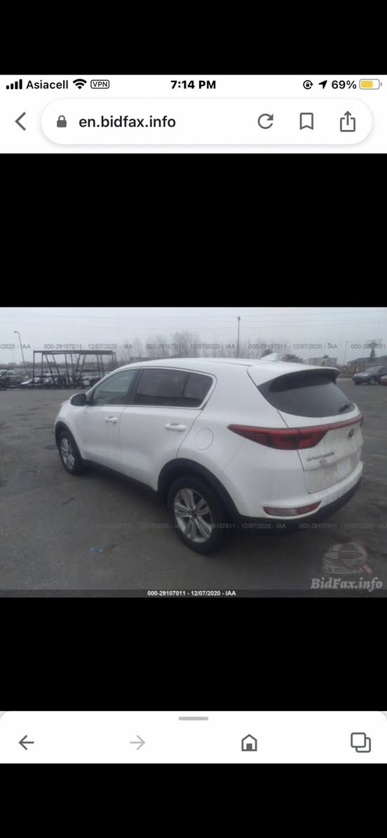 كيا سبورتج 2019 | وارد أمريكا | فئة FE

 الضرر: جاملغ أمامي بارد وتكحيل وحافة البنيد تعديل والباب الخلفي رش فقط اثر كردخه بأمريكا بدون دواخل بدون تبديل موضح بالصور 

شاصي لغود كلها مكفوله السيارة على وضع الشركة كلشي بيها بلادي بدون تبديل 

صور امريكا مرفقه مع الصور  بدون ايرباك

 المواصفات:

 • محرك 2400 GDI
 • كير أوتوماتيك / عادي
 • 5 ويل كب
• كير 6 نمر 
 • تبريد قطعتين
 • مانع انزلاق ABS
 • بلوتوث + AUX
 • تحكم ستيرن
 • كروز سرعة 
 • شاشة لمس + كاميرا دوارة
 • 3 وضعيات قيادة (عادي / سبورت / ECO)
 • داخلية مخمل أسود
•8 ايرباك مكفول 

 • العداد: 84,000 ألف ميل قابل للزيادة 
عداد السيارة بأمريكا 40,000 ميل 

السيارة جاهزة على وضع الشركة كير محرك تبريد كله مكفول على ايدي مال جناي 

رقم اربيل بأسمي تحويل مباشر بأسم المشتري 
مكانها بغداد 

السعر 16,800$ بيها مجال بسيط للشراي 

للاستفسار الاتصال على الرقم التالي 

***********
