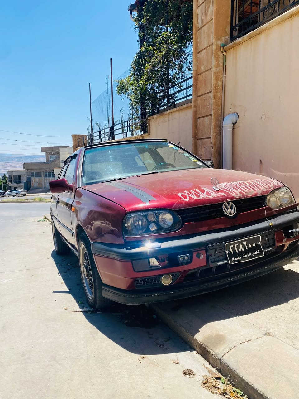 سەرەتا بەناوی خوای گەورە
گۆڵف مۆدێل ١٩٩٣
دەعمو لێدراوی نییە
گێڕو مەکینەی بەشەرت
ئاڕمی سلێمانی بەشەرت
لەسلێمانیم
سعری ٢٤ وەرەقە وعامەلە
***********
