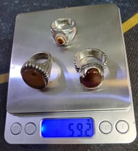 ٣ خواتم • فضة ٩٢٥ • بغداد البلديات