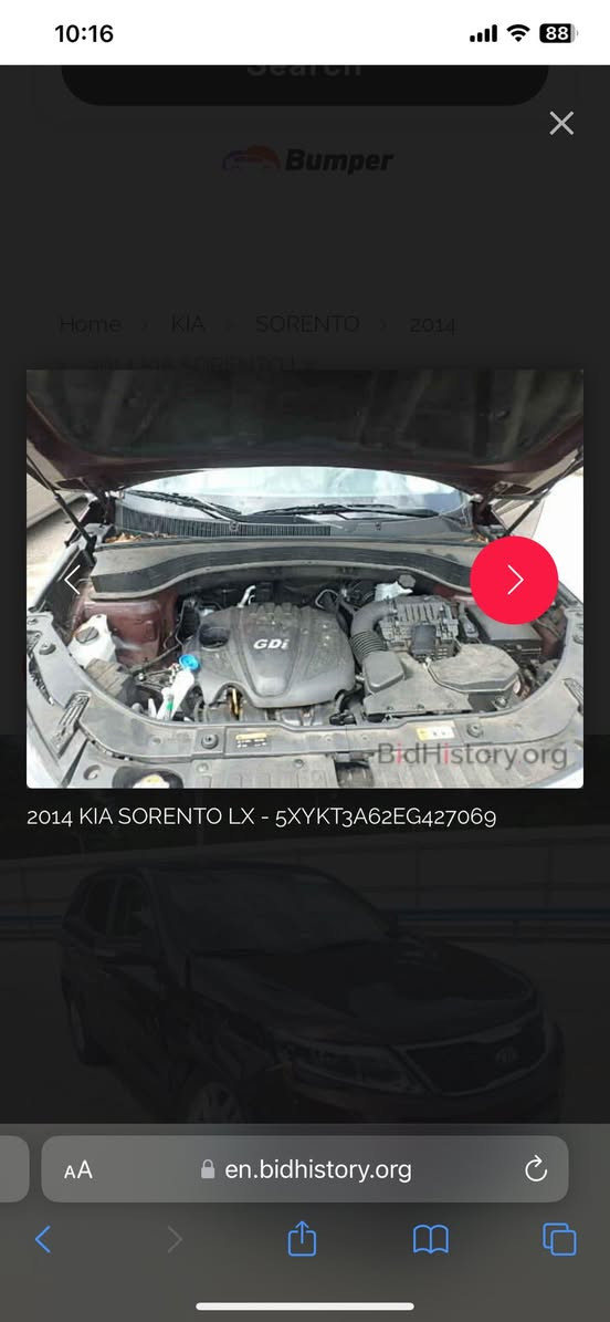 سورنتو للبيع – موديل 2014

المواصفات:
     •      محرك 4 سلندر GDI
     •      شاشة
 • مثبت سرعة
‏ • Eco Mode
 • 5 ركاب
 • جنوط حجم 18
 • حالة الويل: جيدة
     •      لايتات زنون

الحالة العامة:
 • المكينة: جيدة
 • الكير: جيد
 • صدر السيارة: بحالة جيدة
 • الإطارات: نسبة النظافة 35%
 • الحوادث: موضحة بالصور المرفقة
    • الصبغ الموجود: جهة اليمين (صفحه )

📅 موعد المزاد:
يوم الأحد الموافق 25 / 1 / 2026
⏰ الساعة 5:00 مساءً

📲 تابع صفحتنا حتى توصلك الإشعارات أولاً بأول.

📝 وإذا حاب تعرض سيارتك ويانا بالمزاد، راسلنا على الواتساب:
***********
(العرض مجاني بالكامل)
