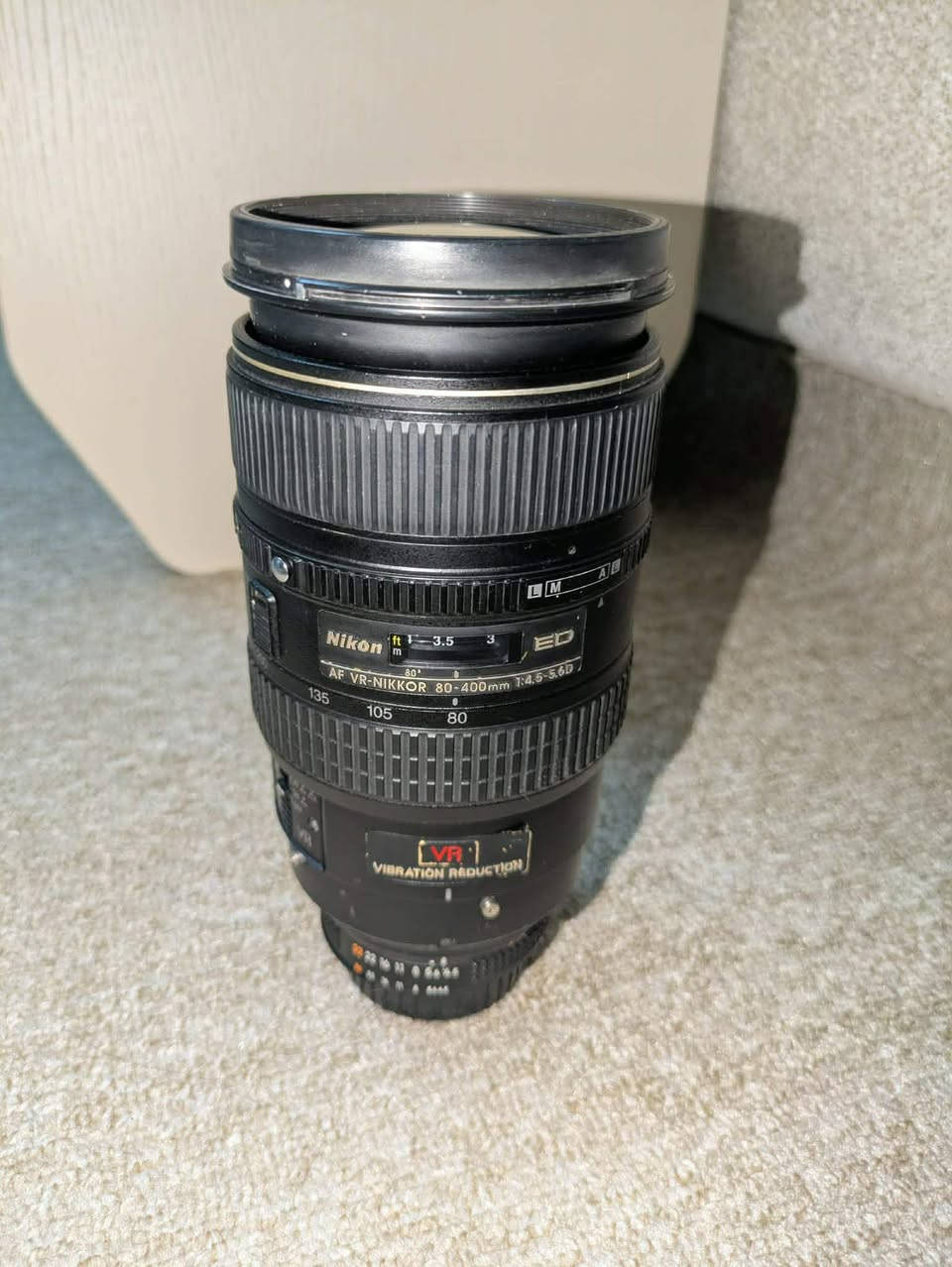 السلام عليكم
عدسة نيكون 
80-400
فتحة 4.5
رياضي

للبيع ⬇️⬇️⬇️


**إذا كنت صاحب هذا الإعلان وتريد حذفه لأي سبب، رجاءا أرسل رسالة إلى الدعم الفني**