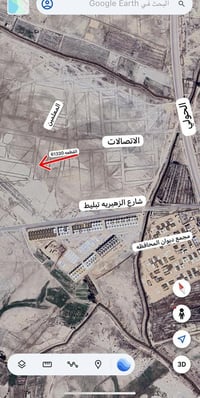 قطعه بالمعلمين للبيع رقمها 61330 شارعها شرط 15 متر وحرف تي و مفروزه وش...
