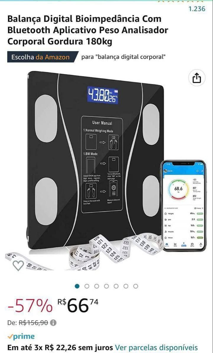 عرض ميزان مميز😍يتحمل أوزان حتى 180 kg 

ميزان جسم مميز😍 
ميزان قياس الوزن الإلكتروني✨✨
الميزان الذكي الإلكتروني in body
ميزان إلكتروني لقياس الوزن والدهون والعضلات والعظام والمياه بالجسم 

المميزات : 
يتحمل وزن لغاية 180 كيلو جرام ✅
يقيس حرارة الجو 
شاشة LED ضوئية 
يربط على جميع الهواتف الذكية عن طريق

السعر 20


**إذا كنت صاحب هذا الإعلان وتريد حذفه لأي سبب، رجاءا أرسل رسالة إلى الدعم الفني**