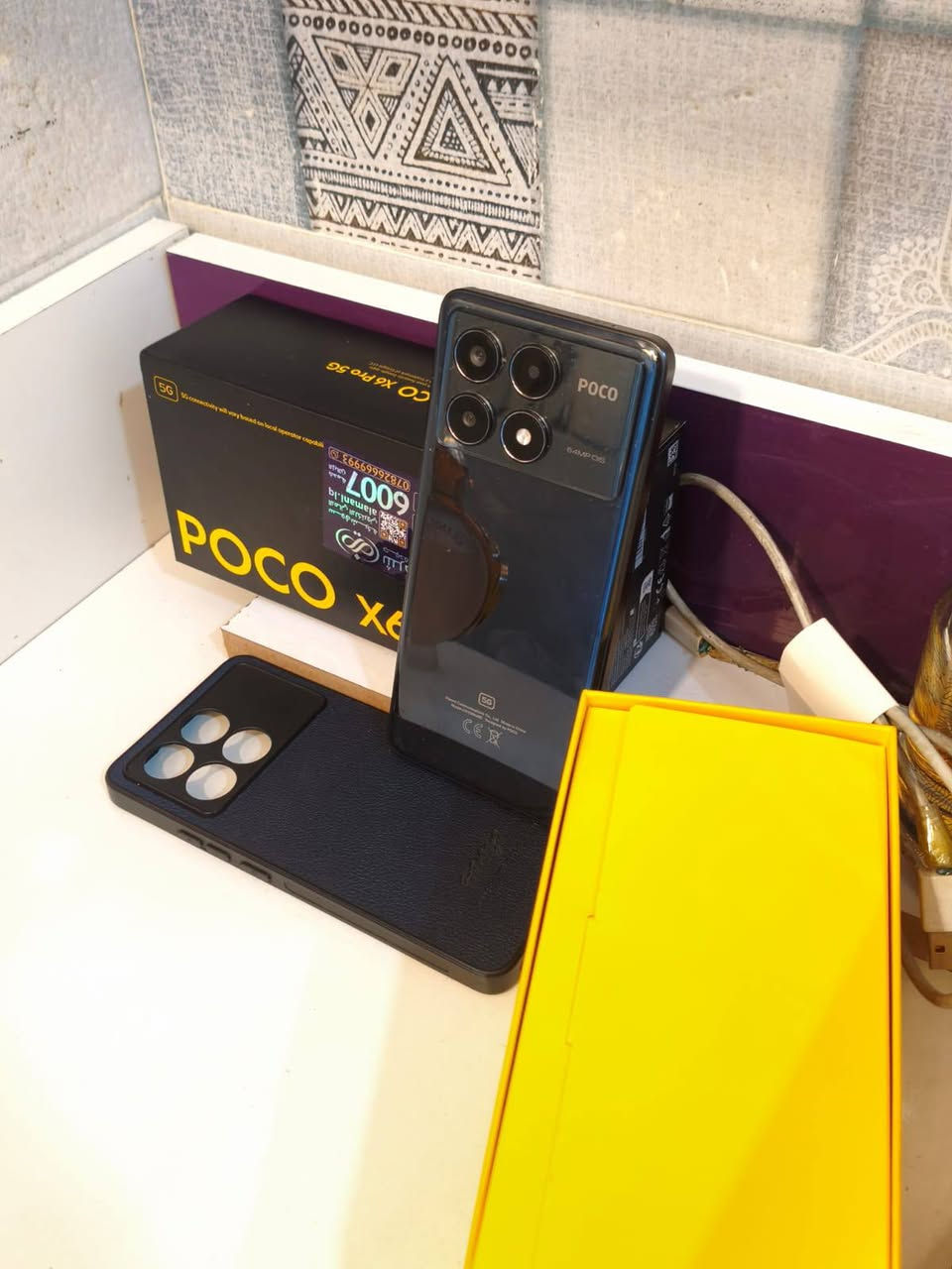 poco X6 pro 
نظافة عالية جدا 💯
كامل الملحقات 💌 من الشاحنة الى دبوس الشريحة + كفر شفاف وكفر ازرق

512 جيجا 
12 جيجا رام + 12 جيجا اختيارية من مساحة التخزين 

الكاميرا: أساسية 64MP مع مثبت بصري (OIS) لتصوير فيديو ثابت وصور واضحة.

البطارية: 5000 mAh تدعم الشحن السريع بقوة 67W (يشحن بلمح البصر).

النظام: واجهة شاومي الجديدة HyperOS (سلاسة تامة).

السعر 💸 380 الف 
المكان 📍 كربلاء مركز المحافظة


**إذا كنت صاحب هذا الإعلان وتريد حذفه لأي سبب، رجاءا أرسل رسالة إلى الدعم الفني**