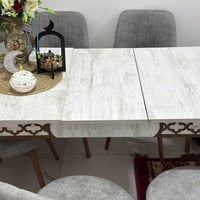 ميز خشب سلايت • ٦ كراسي جدد • البصره السيمر