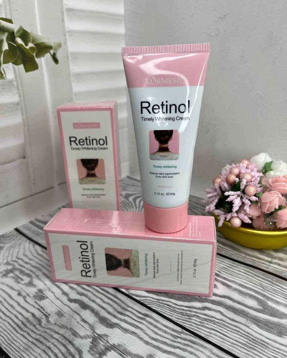✨  KÖRMESIC Retinol Timely Whitening Cream ✨🇰🇷💯 
(الترند كريم الريتينول للتفتيح الفوري) 
كريم للعناية بالبشرة مصمم خصيصاً لـ تقليل التصبغات الداكنة وتوحيد لون الجلد، وتحديداً في المناطق المعرضة للاسمرار مثل الرقبة، الإبطين، والمناطق الحساسة. 

✅ الفوائد الأساسية:-
✔️ يعمل على تقليل مظهر التصبغات الداكنة وتوحيد لون البشرة في المناطق المعرضة للاسمرار مثل الرقبة والإبطين.
✔️ يحتوي على الريتينول للمساعدة في تجديد خلايا البشرة وتحسين ملمسها.
✔️ مدعم بالنياسيناميد للمساهمة في توحيد لون البشرة وتقليل مظهر البقع الداكنة. 
✔️ يحتوي على زيت شجرة الشاي للمساعدة في تهدئة 
السعر  خاص
🚘 يوجد خدمة توصيل لجميع محافظات العراق القائم, الأنبار


**إذا كنت صاحب هذا الإعلان وتريد حذفه لأي سبب، رجاءا أرسل رسالة إلى الدعم الفني**