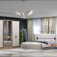 غرفة نوم ٧ قطع • كنتور ٦ باب ٢٢٥سم • سرير ١٨٠×٢٠٠