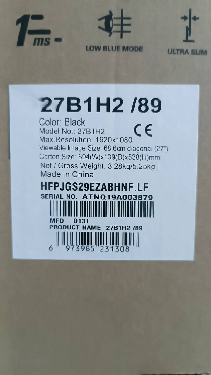 متوفر
شاشه AOC شاشة مسطحة 27B1H2 27 انش IPS 100Hz 4ms FHD مزامنة تكيفية فائقة النحافة - اسود
١٠٠ مع التوصيل


**إذا كنت صاحب هذا الإعلان وتريد حذفه لأي سبب، رجاءا أرسل رسالة إلى الدعم الفني**