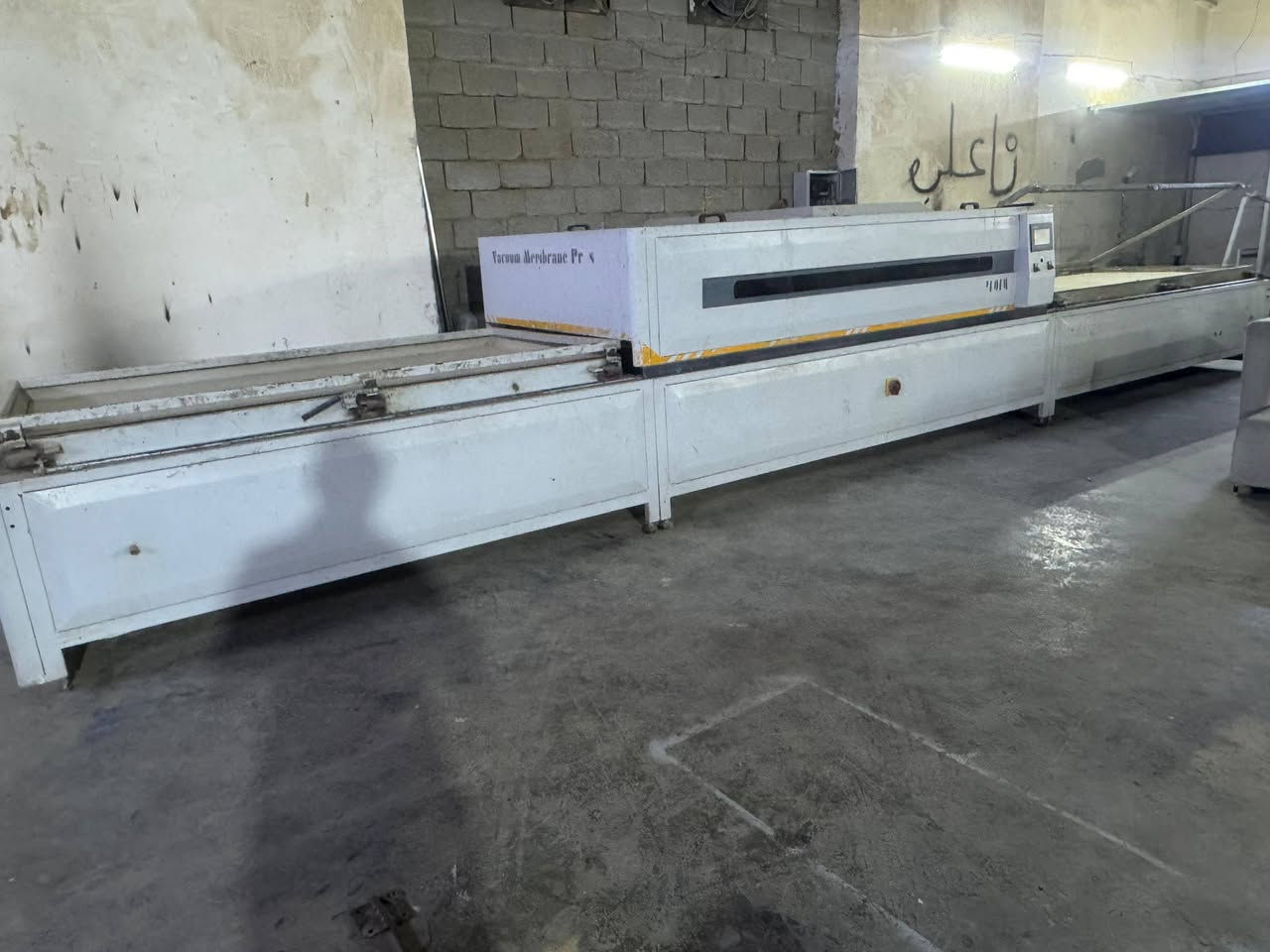 للبيع ......
ماكينة كبس الوان pvc  وماكينة حفر cnc 

مواصفات ماكينة كبس الالوان 

12 متر 
طاولة فاكيوم لتثبيت الألواح 
غطاء حماية 
زر ايقاف الطوارئ 
نظام عمل اوتوماتيكي 

جاهزة للفحص ...

مواصفات الcnc 
500×275
عدد المحاور 3 .axis 
رأس واحد 
سرعة الحركة 15.30 متر بالدقيقة 
قدرة السبندل .3.5...6 كيلو واط 
جاهزة للفحص ..

تواصل واتساب ***********
