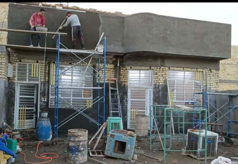 سلام عليكم
كادر متكون من اربع خلفات
نشتغل جص بورك 
لبخ خشن ناعم طلس ونثر الواجهيات 
نشتغل بغداد  رقم ***********
نشتغل ع المتر
