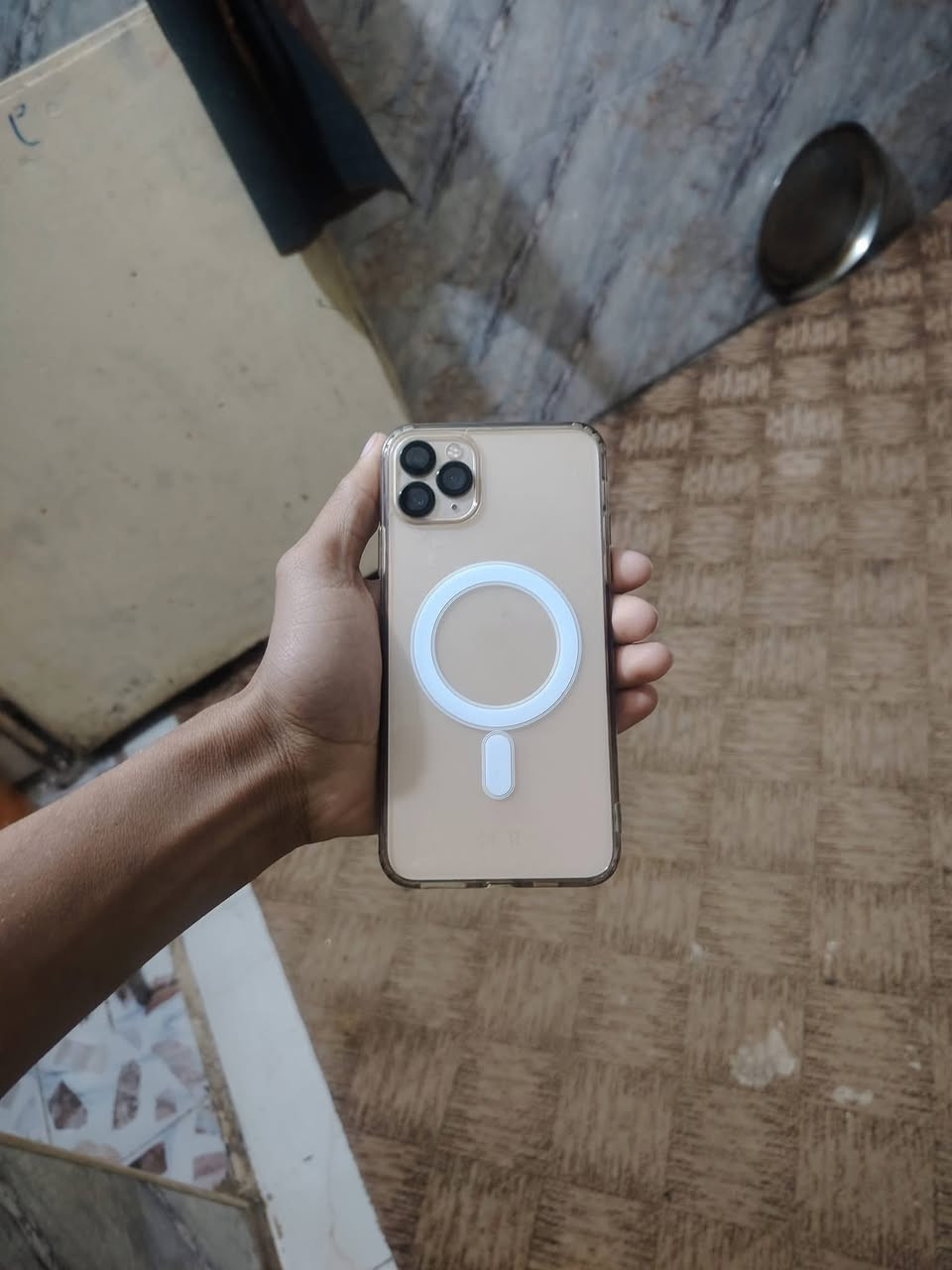 ايفون 11pro max
ذاكرته 256 

بطاريه 90 

جهاز خطين 📞 

مبدل شاشه 3 خيارات 

سعره 350 قفل


**إذا كنت صاحب هذا الإعلان وتريد حذفه لأي سبب، رجاءا أرسل رسالة إلى الدعم الفني**