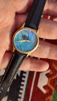 اسم الساعه متحف متروبوليتان للفنون🔥 غطاء الخلفي سل ستيل .✨ المكينة كوا...